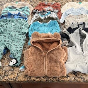 Zippered PJs and Bunting 0-3 months